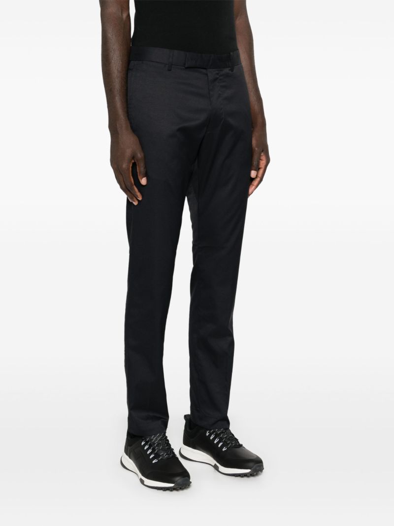 Black Twill Slim-fit Trousers