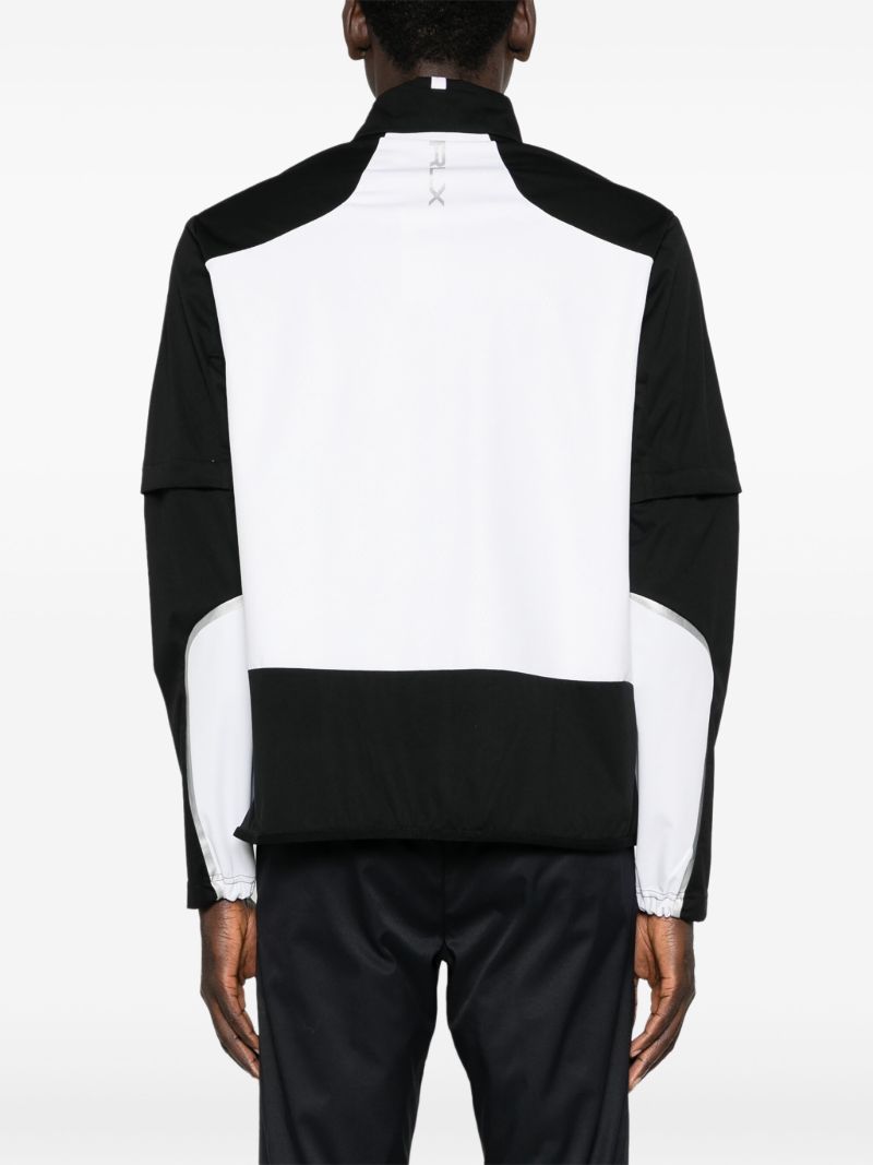 Black Stratus Windbreaker Logo-embroidered Jacket