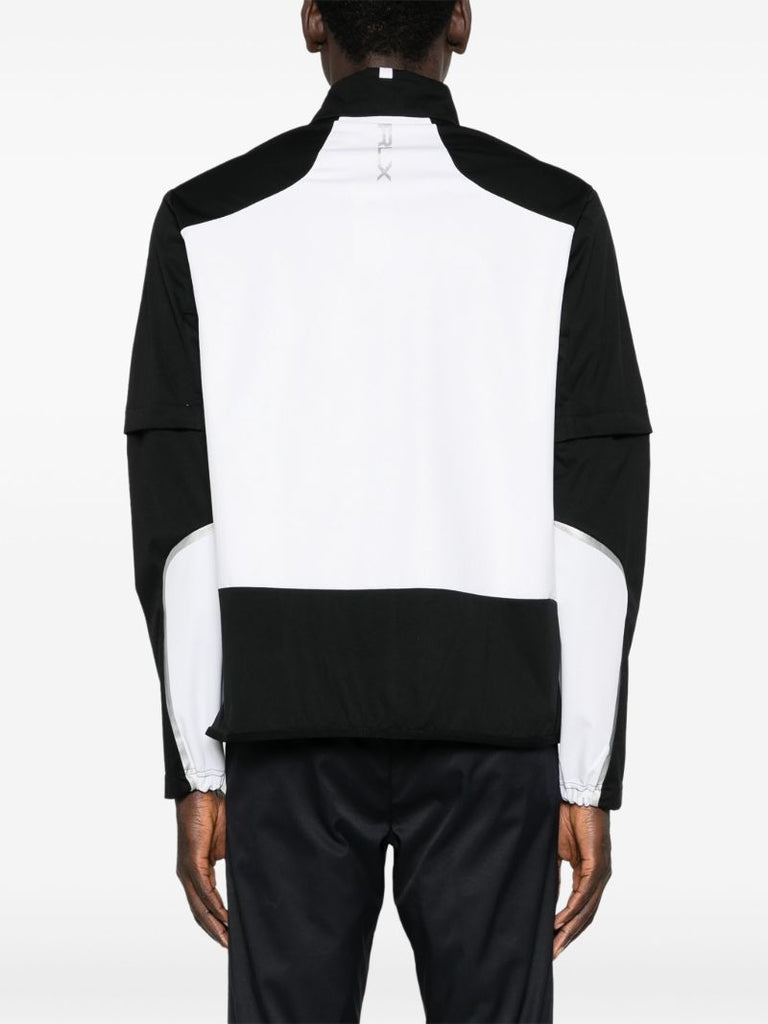 Black Stratus Windbreaker Logo-embroidered Jacket
