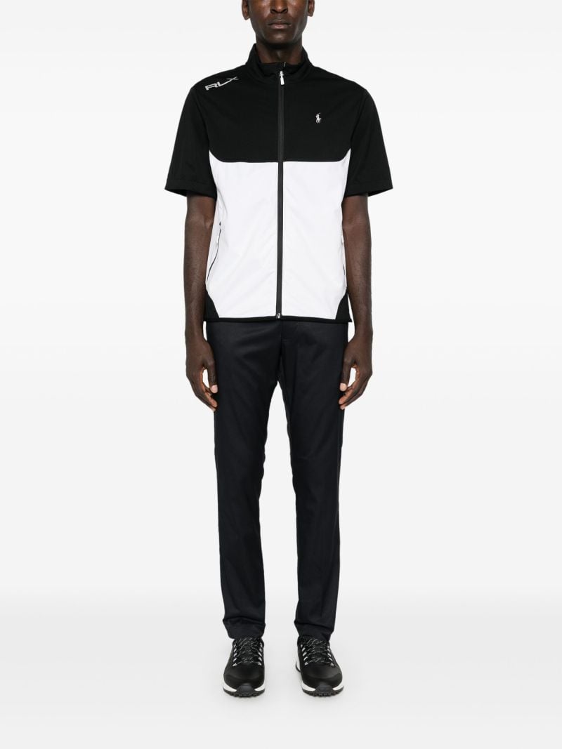 Black Stratus Windbreaker Logo-embroidered Jacket