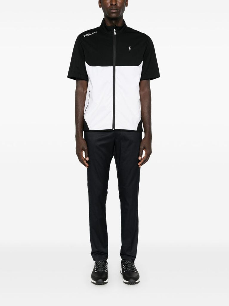 Black Stratus Windbreaker Logo-embroidered Jacket