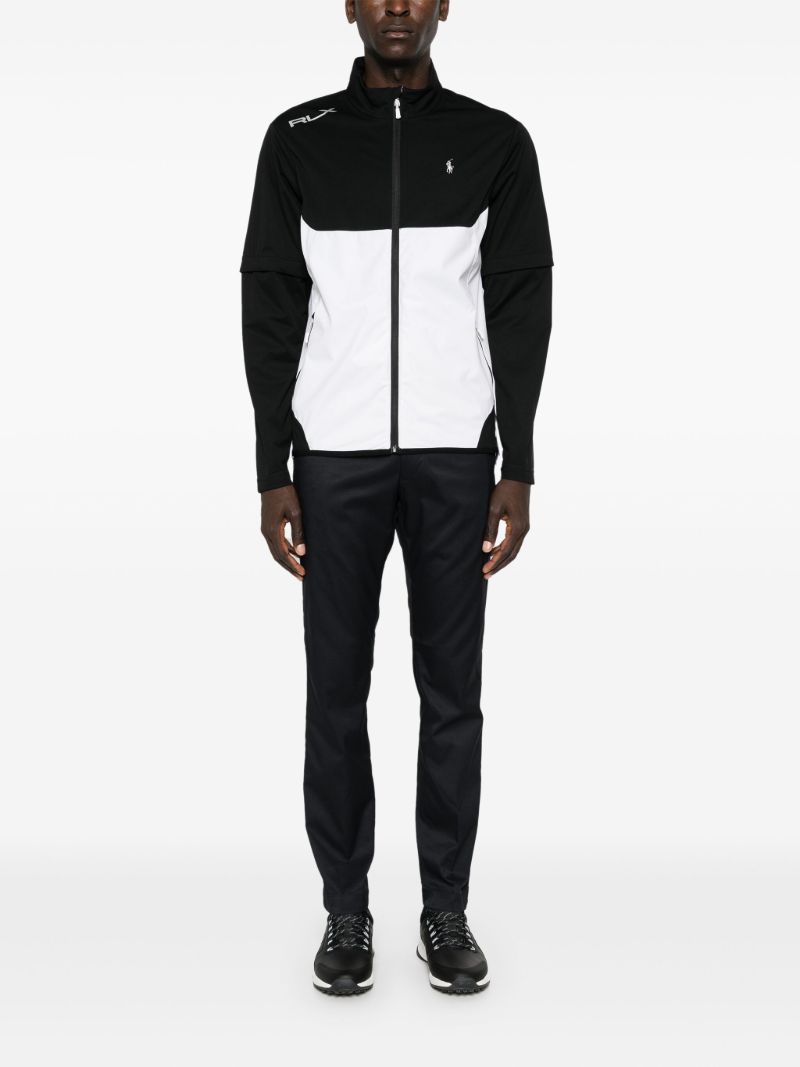 Black Stratus Windbreaker Logo-embroidered Jacket