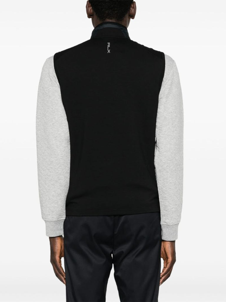 Black Hybrid Full-zip Gilet