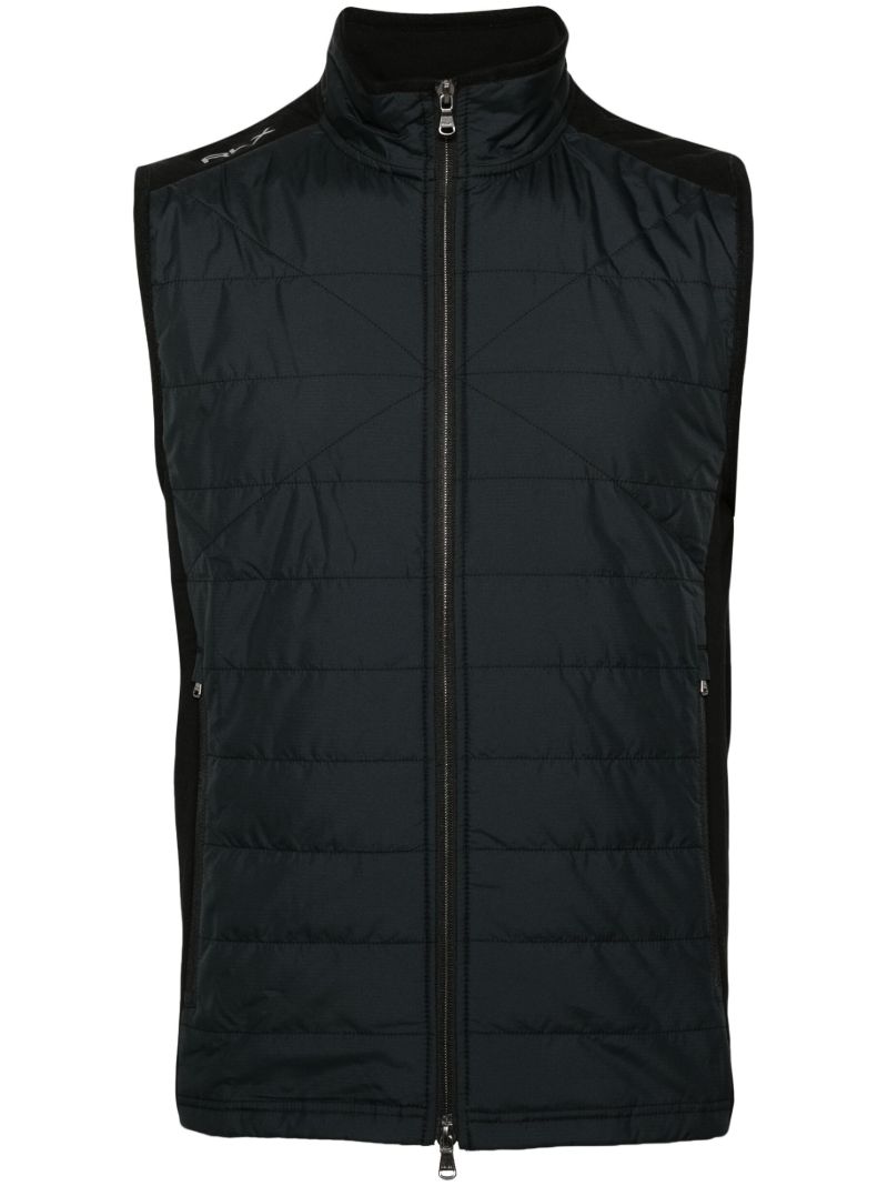 Black Hybrid Full-zip Gilet