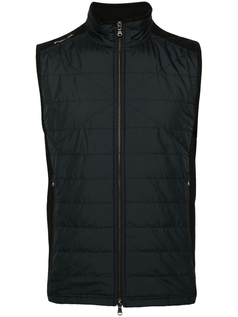 Black Hybrid Full-zip Gilet