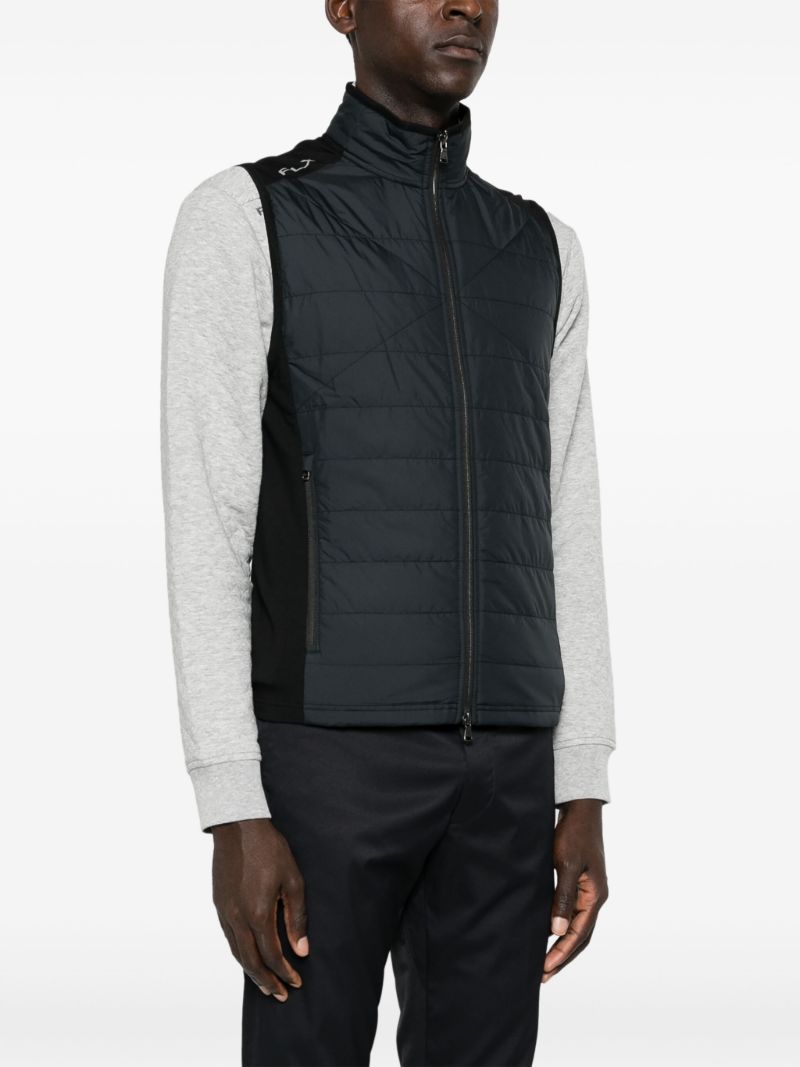 Black Hybrid Full-zip Gilet