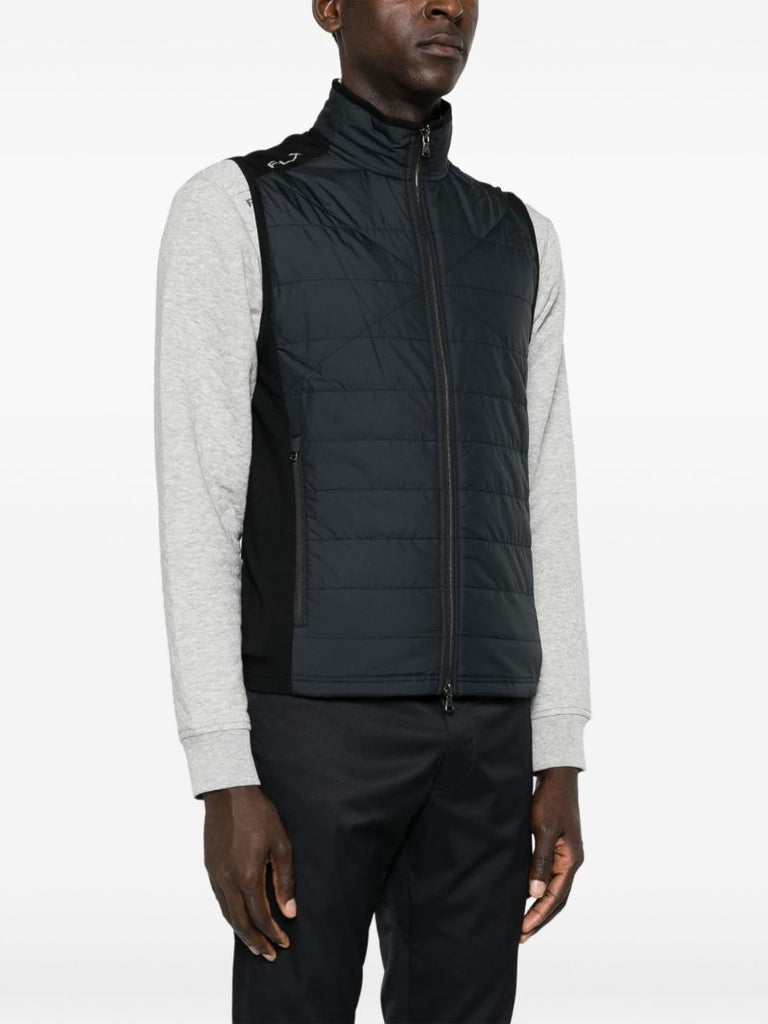 Black Hybrid Full-zip Gilet