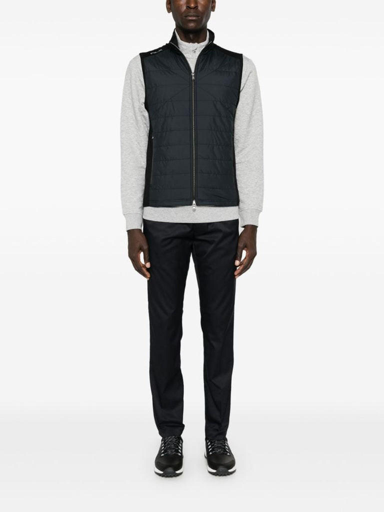 Black Hybrid Full-zip Gilet