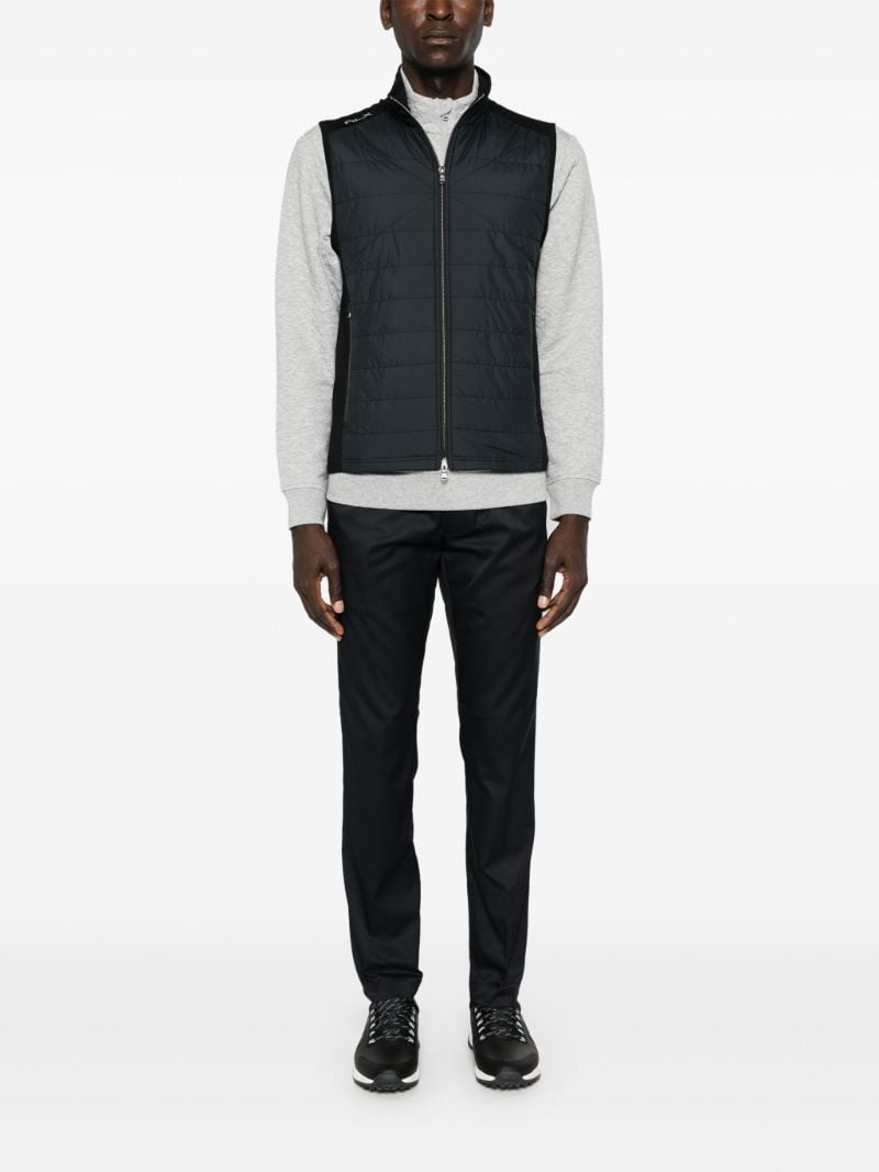 Black Hybrid Full-zip Gilet