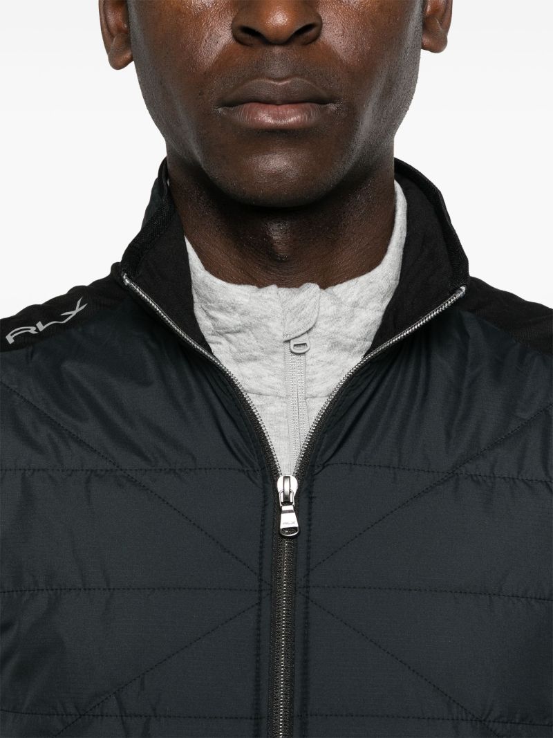 Black Hybrid Full-zip Gilet