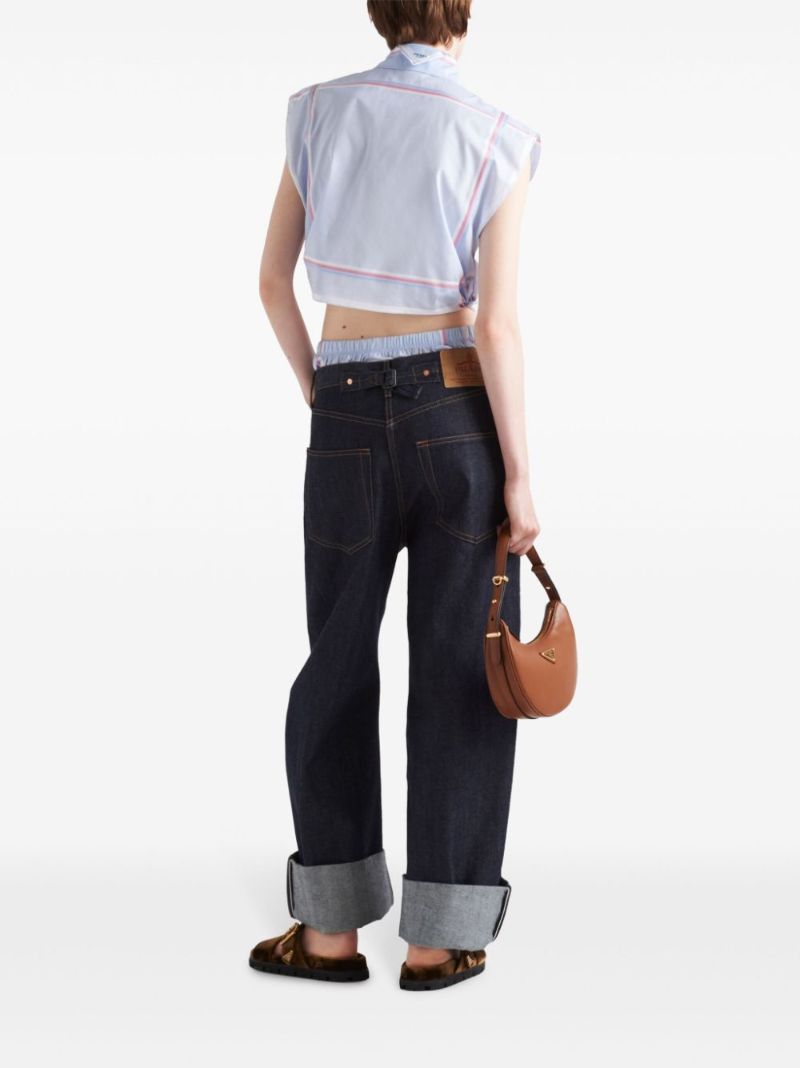 Triangle-logo Straight Jeans