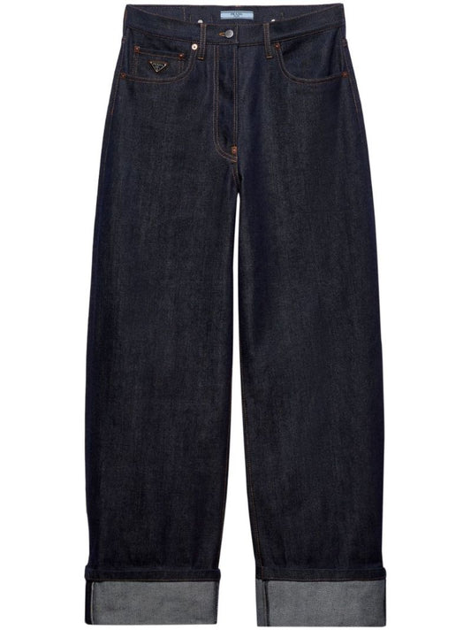 Triangle-logo Straight Jeans