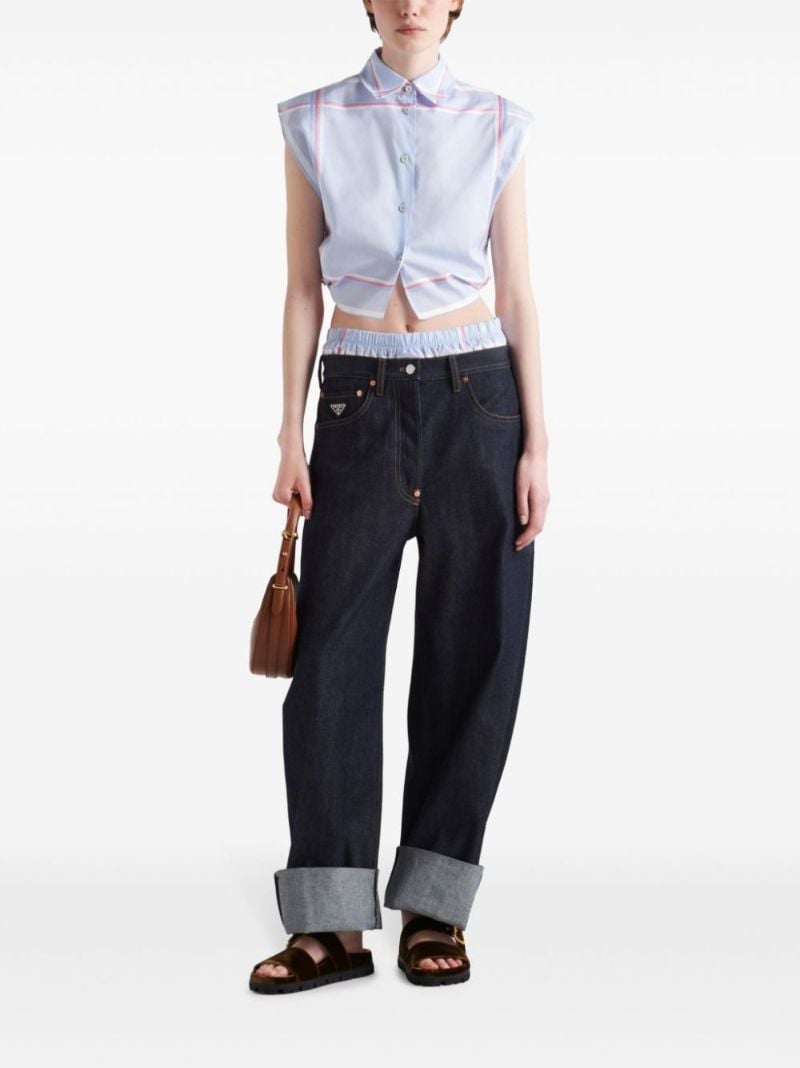 Triangle-logo Straight Jeans