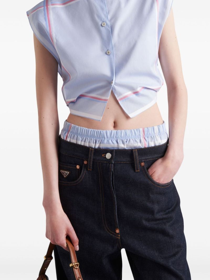 Triangle-logo Straight Jeans