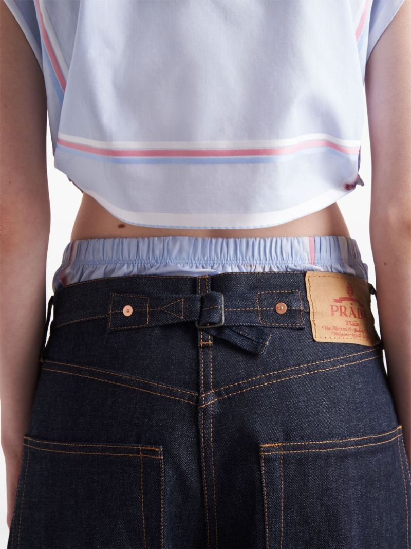 Triangle-logo Straight Jeans