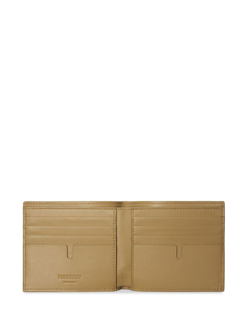 Neutral Check Print Bifold Wallet