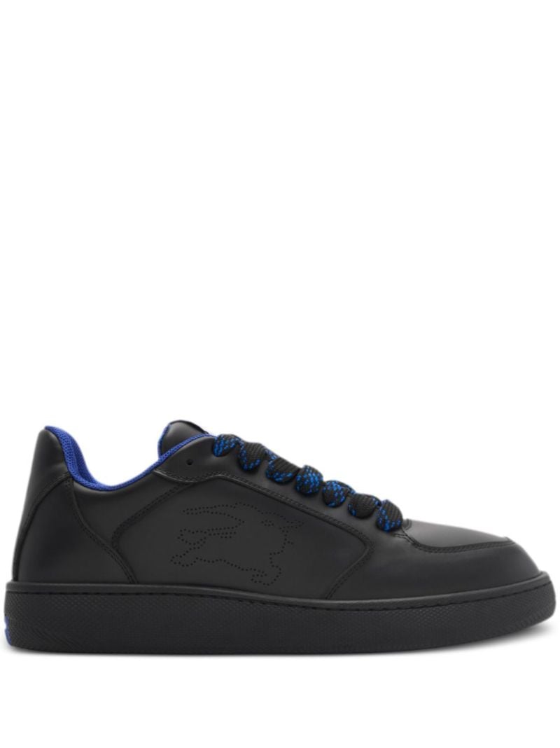 Black Stock Leather Sneakers