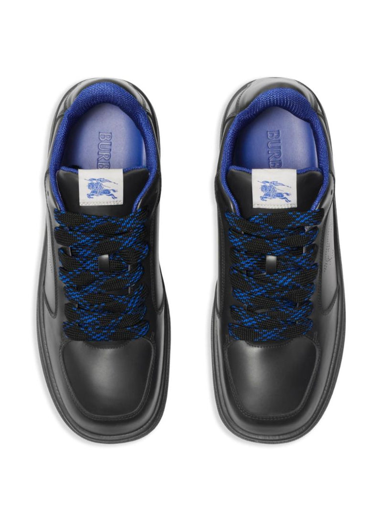Black Stock Leather Sneakers