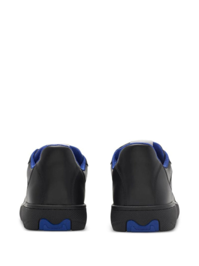 Black Stock Leather Sneakers