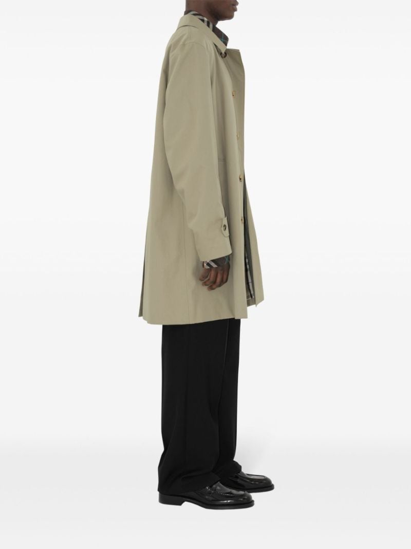Neutral Gabardine Single Breasted Coat