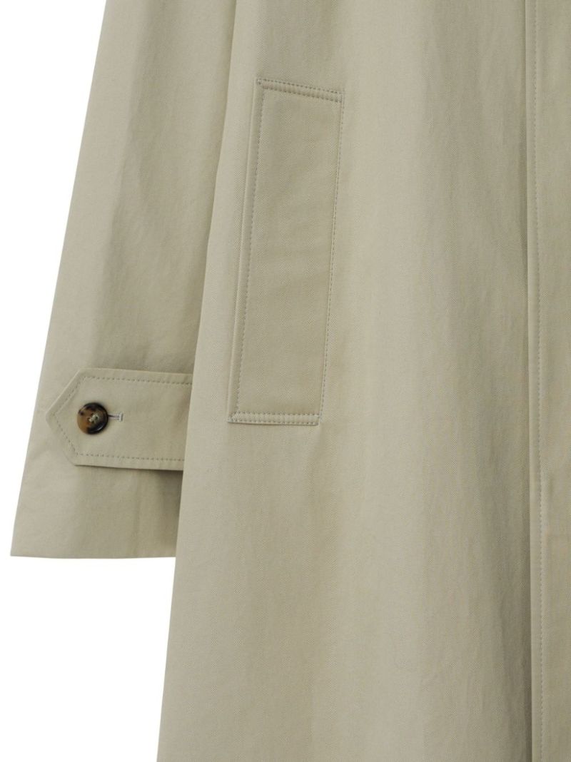 Neutral Gabardine Single Breasted Coat