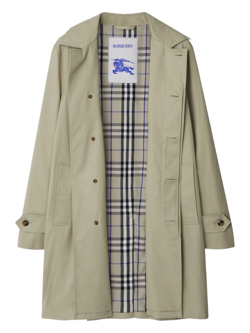Neutral Gabardine Single Breasted Coat