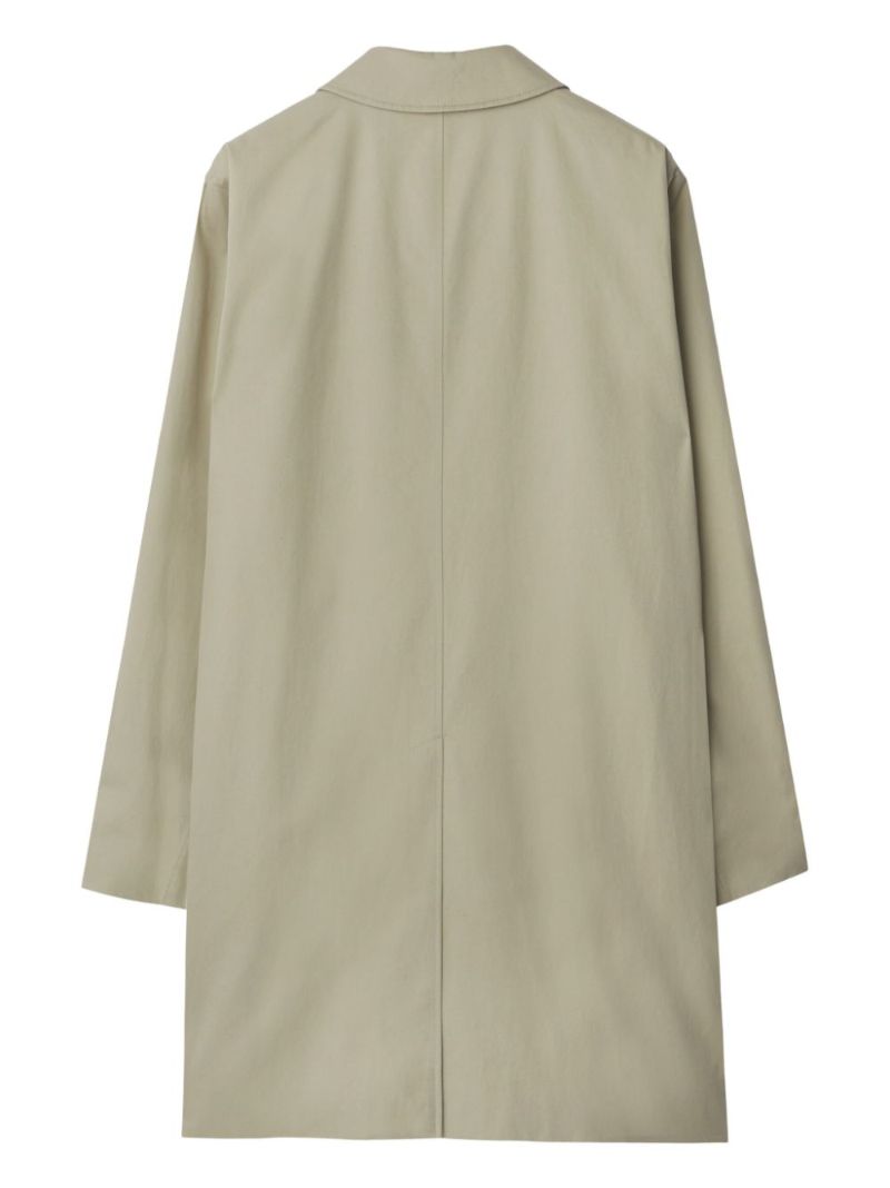 Neutral Gabardine Single Breasted Coat