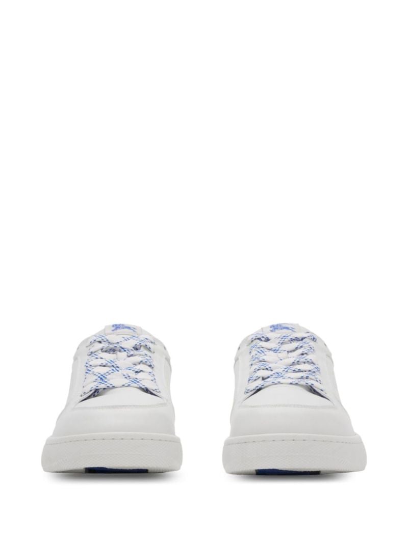 White Stock Leather Sneakers