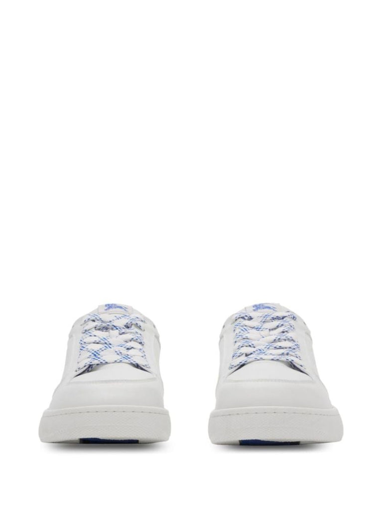 White Stock Leather Sneakers