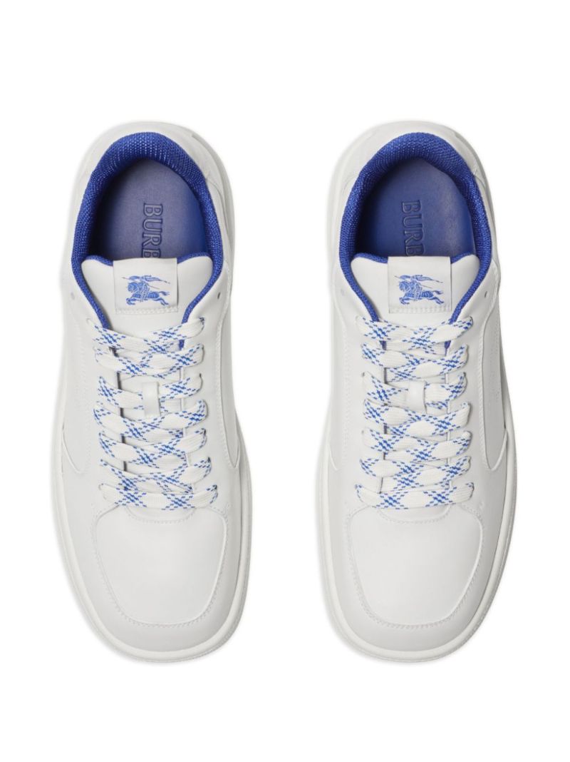 White Stock Leather Sneakers