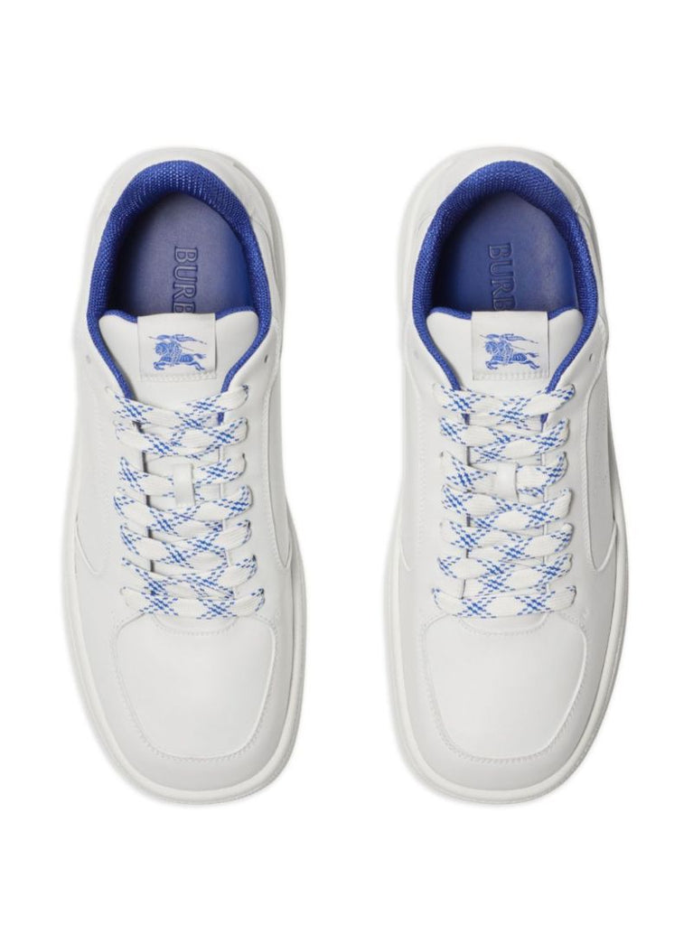 White Stock Leather Sneakers
