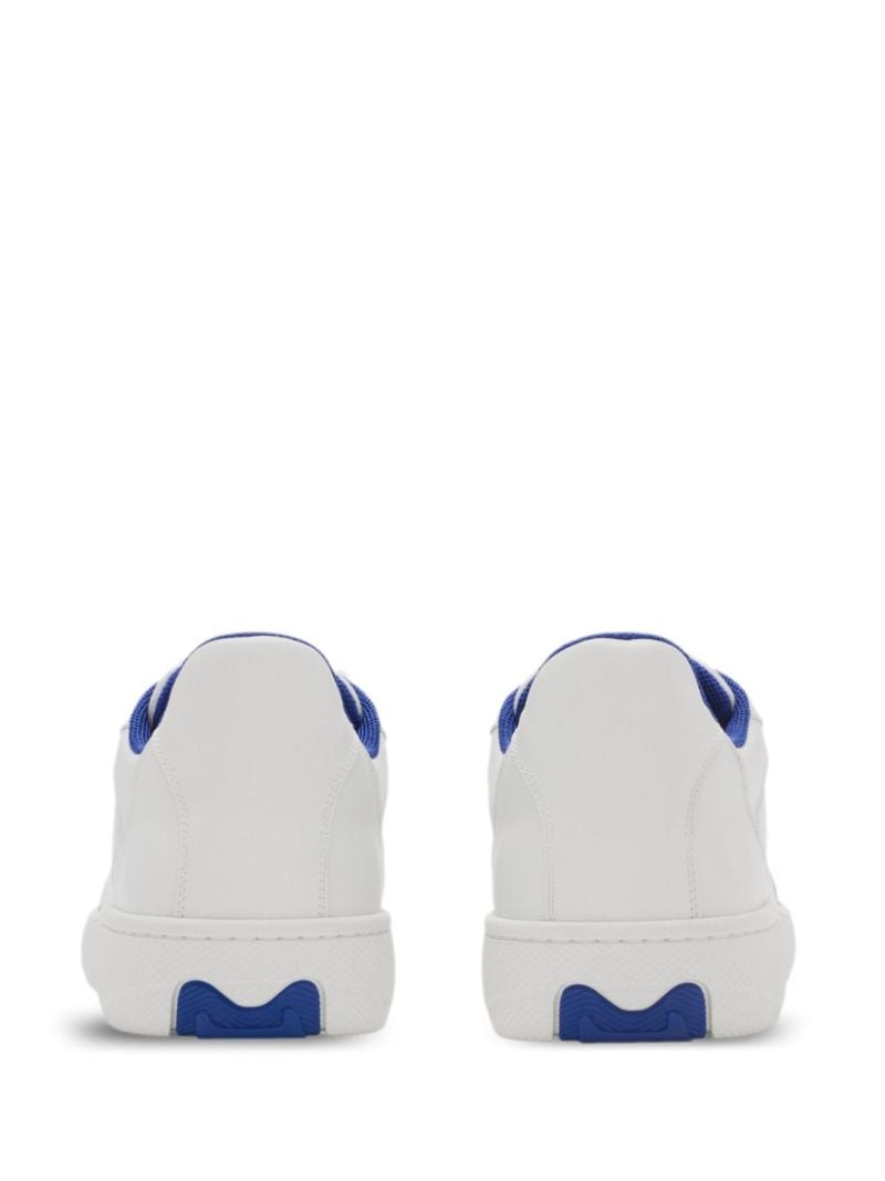 White Stock Leather Sneakers