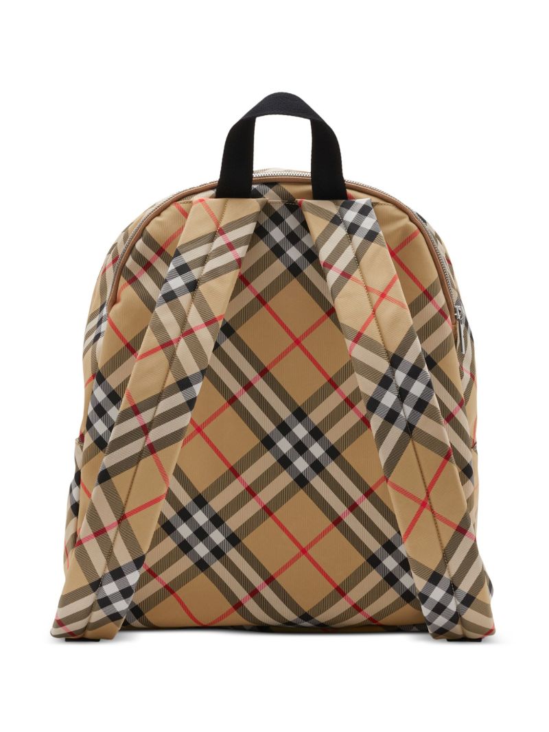 Neutral Check Print Backpack