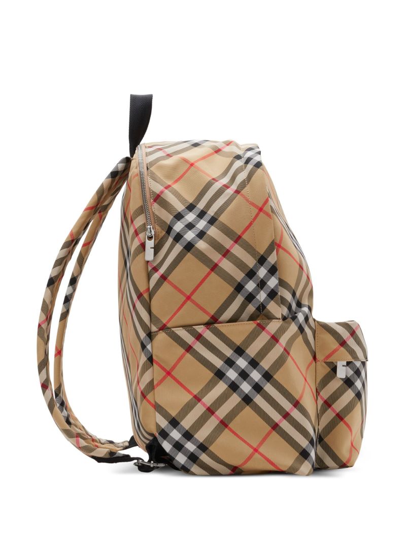 Neutral Check Print Backpack