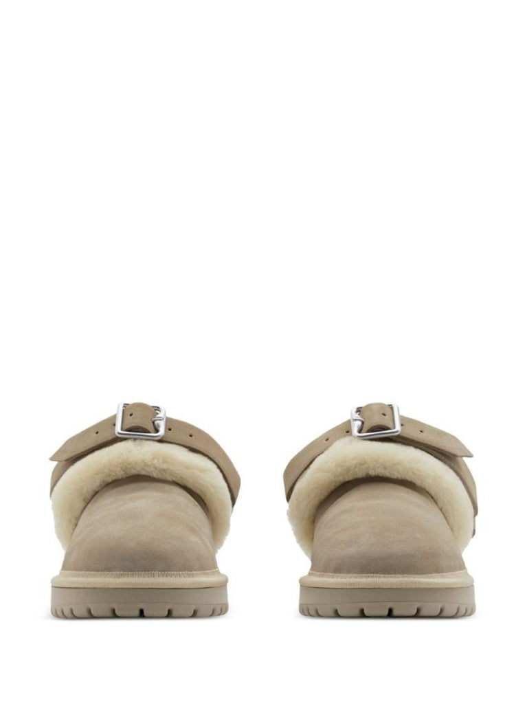 Shearling Suede Mules