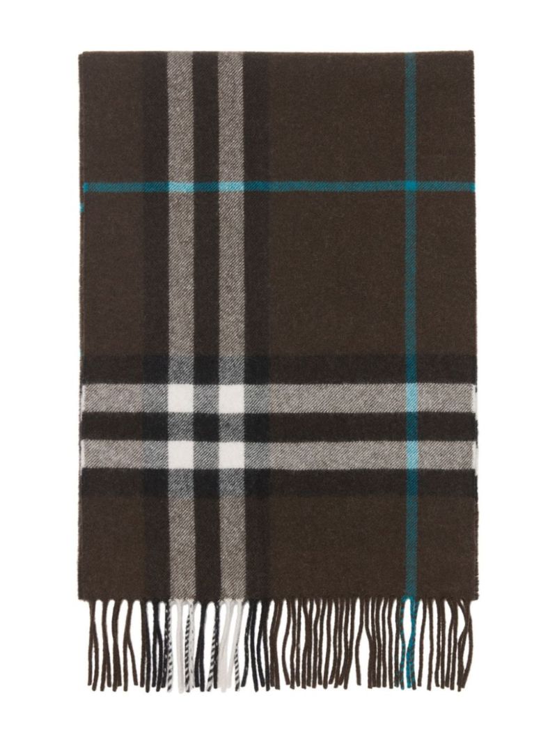 Brown House Check Cashmere Scarf