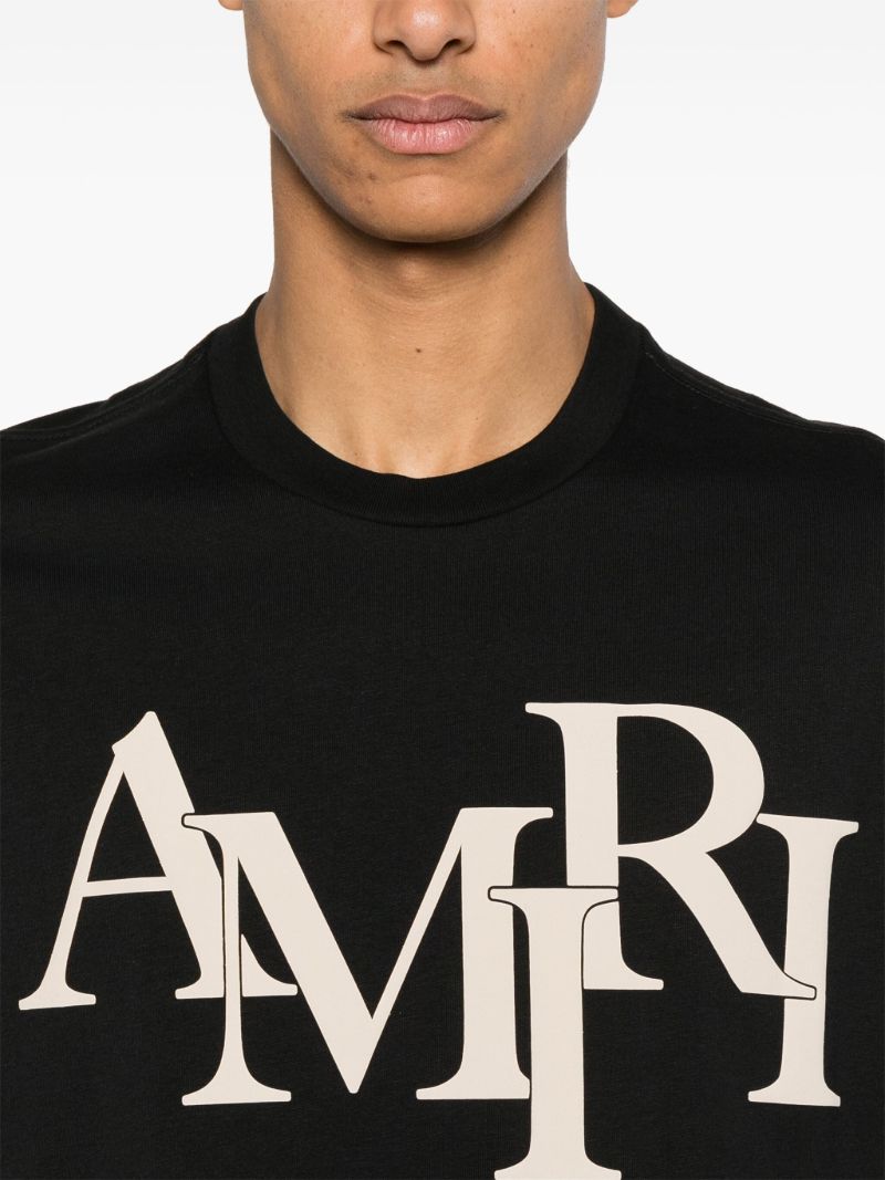 Black Logo-print Cotton T-shirt