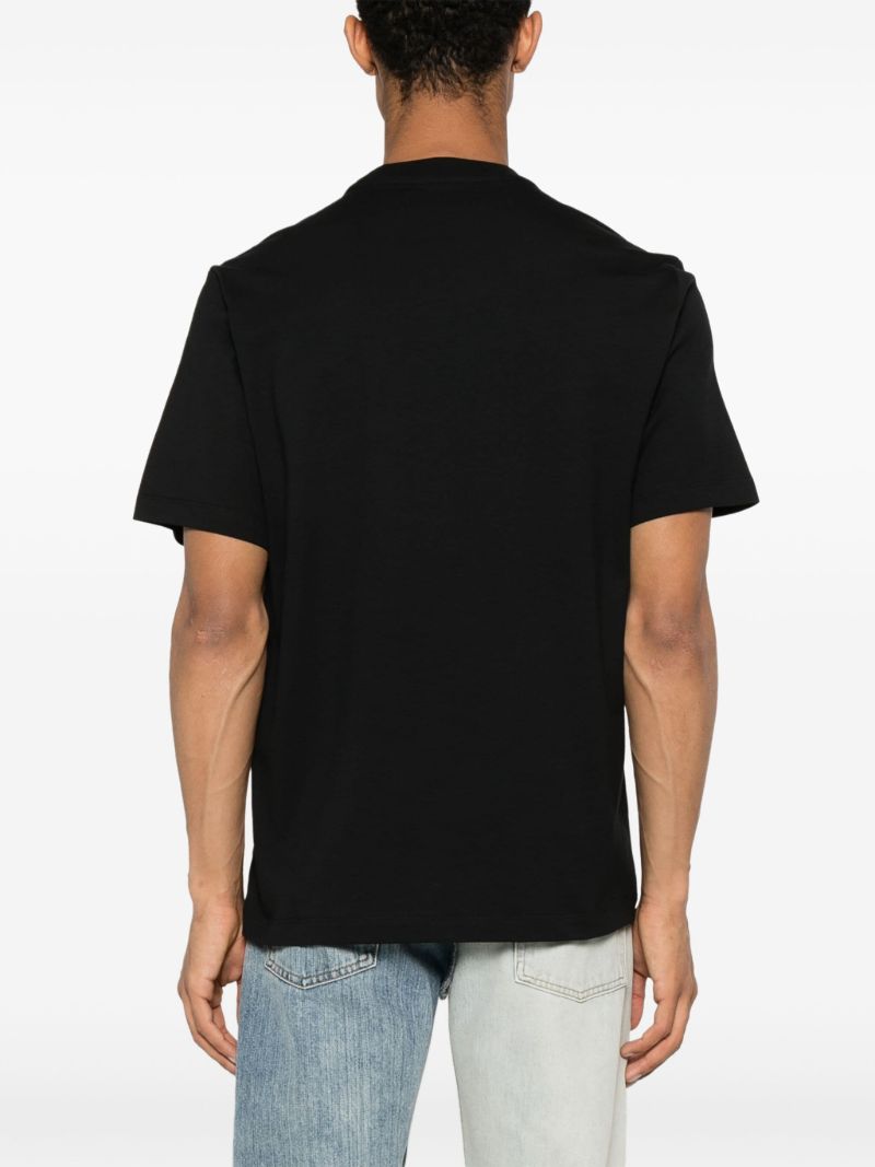 Black Logo-print Cotton T-shirt