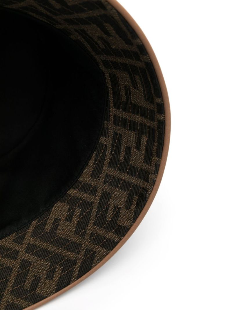 Brown Ff Canvas Bucket Hat