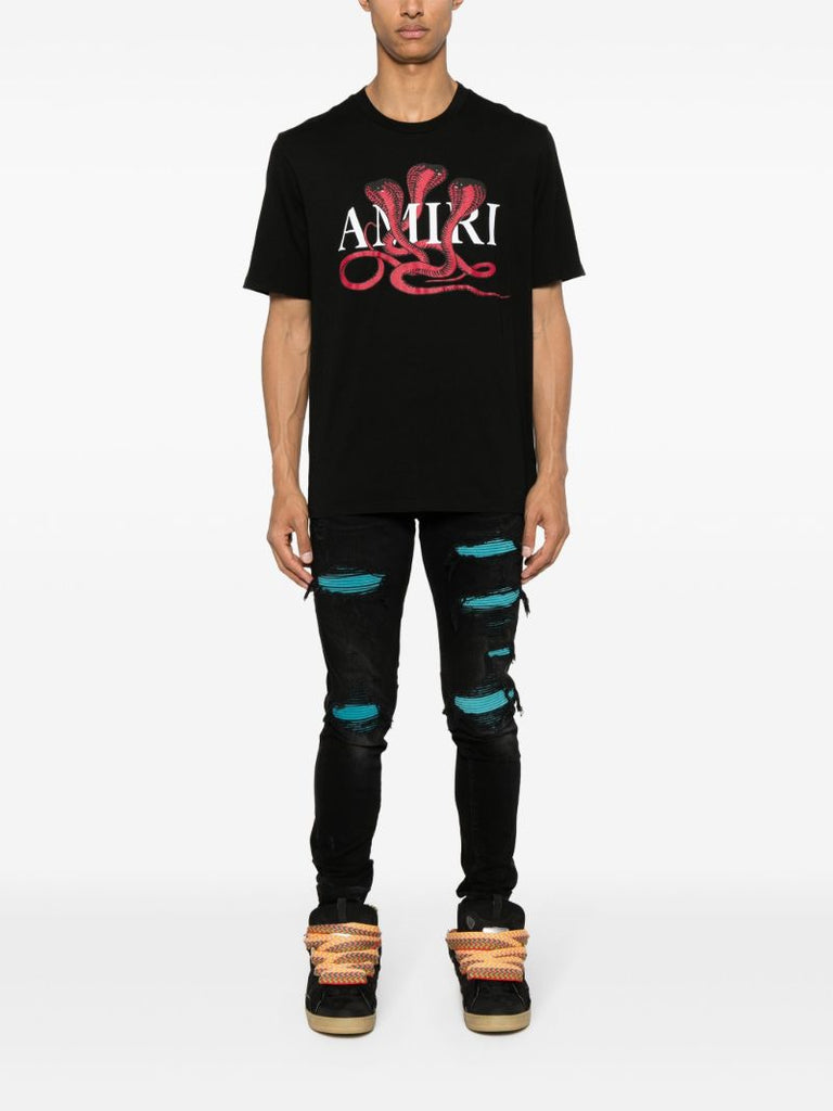 Black Glitter Poison Logo T-shirt