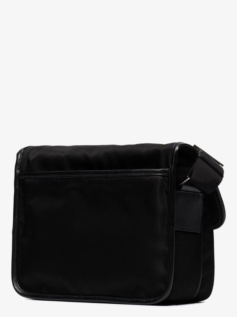 Black Re-nylon Logo Shoulder Bag