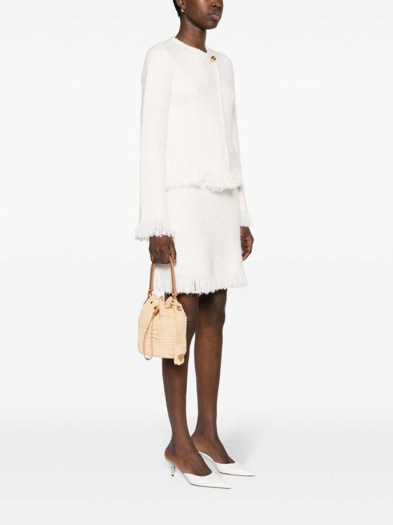 Neutral Raffia Bucket Bag