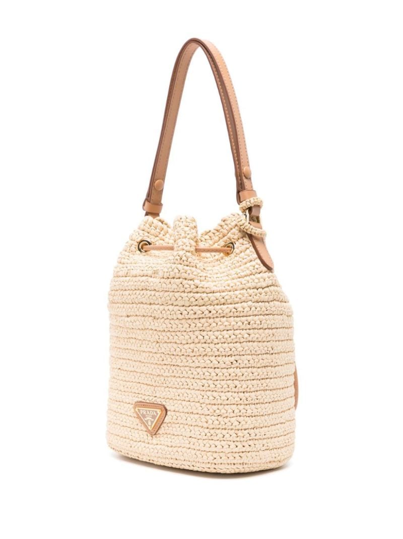 Neutral Raffia Bucket Bag