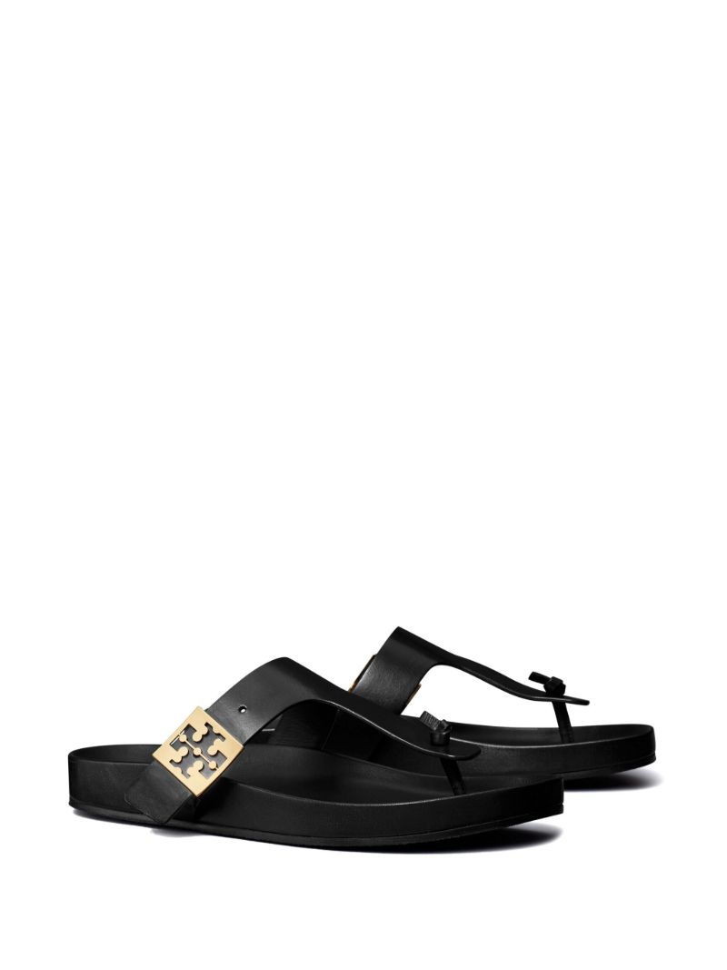 Black Mellow Thong Sandals