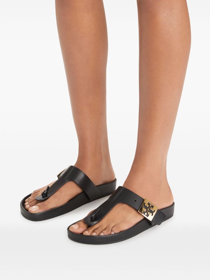 Black Mellow Thong Sandals