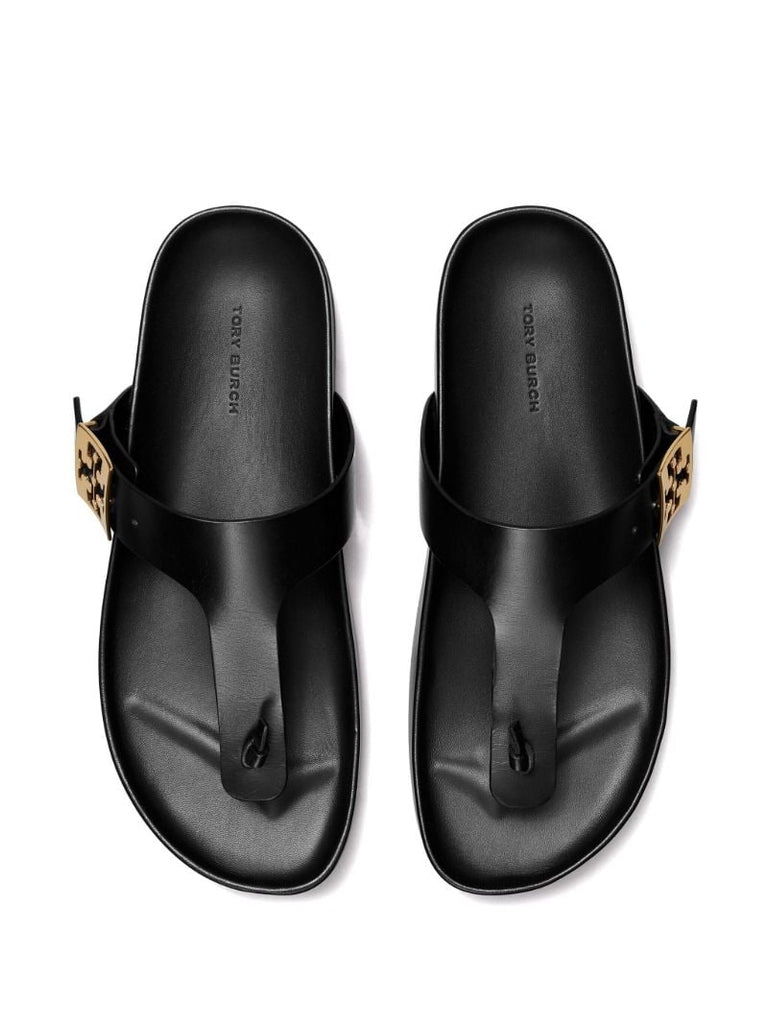 Black Mellow Thong Sandals