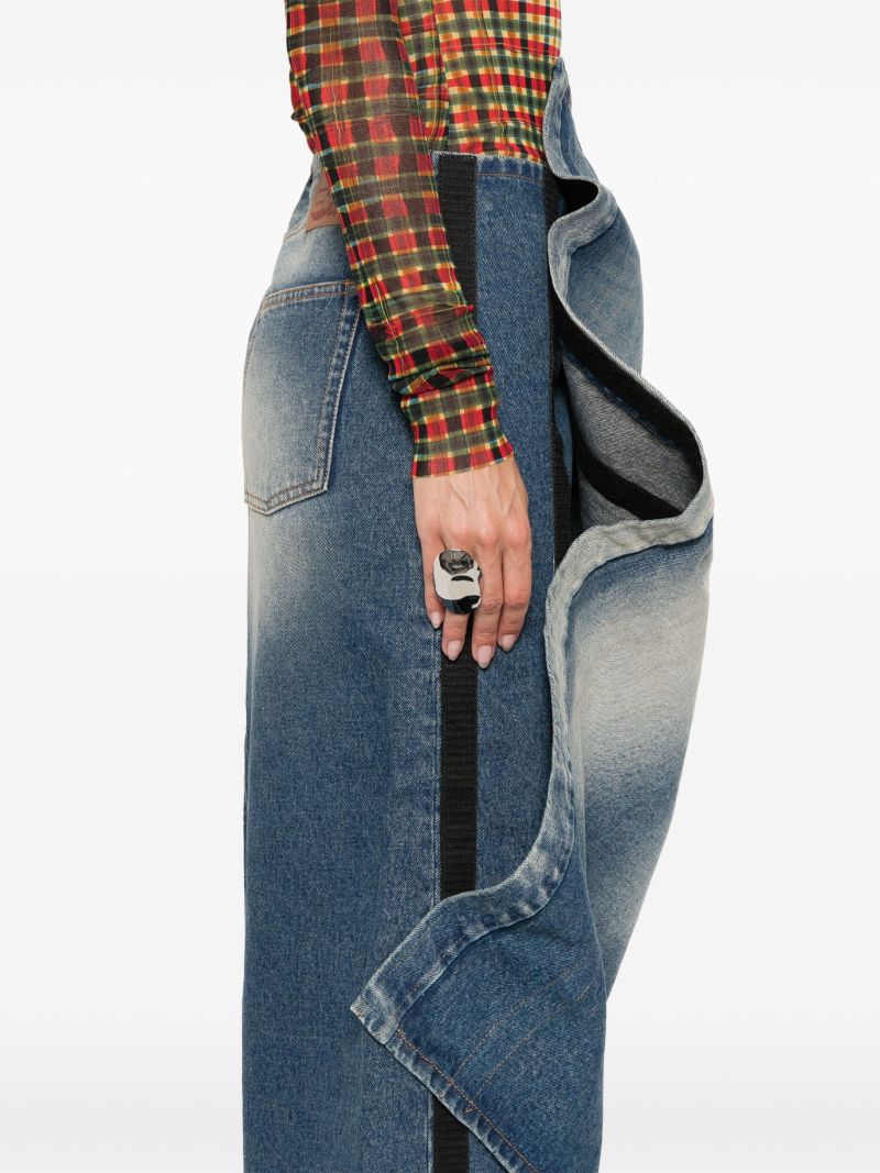 Asymmetric Denim Skirt