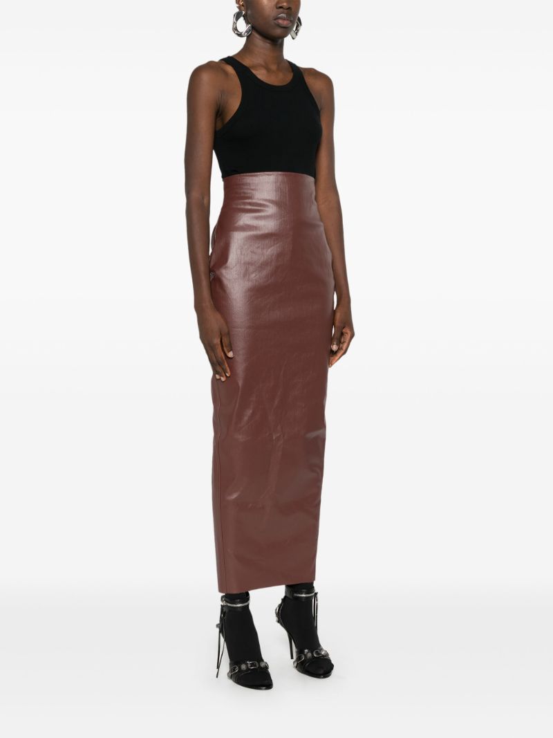 Brown Coated Maxi Dress