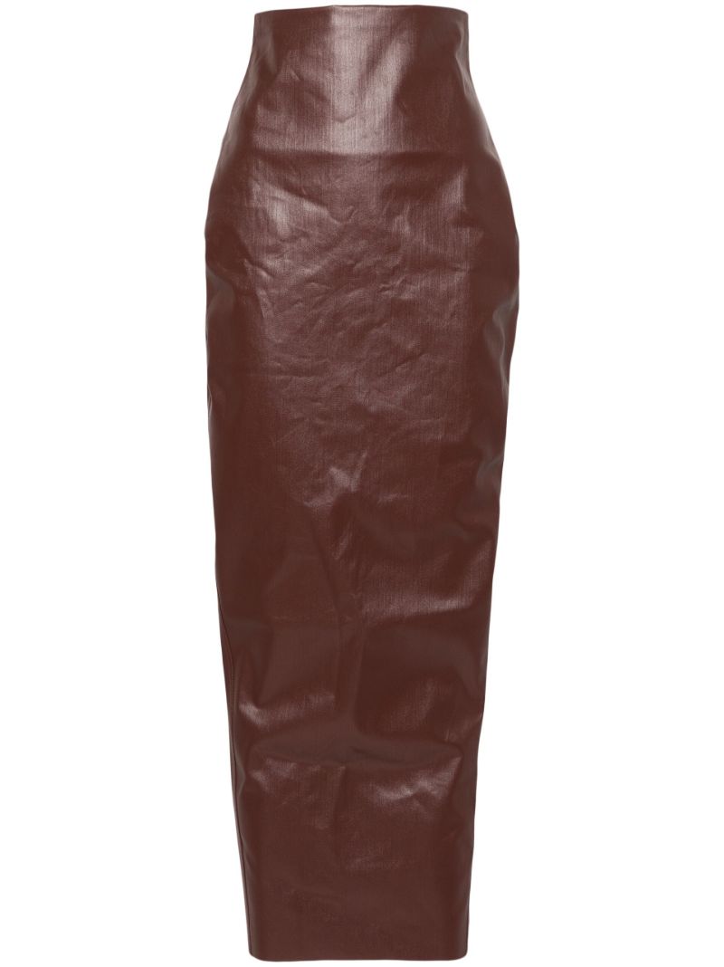 Brown Coated Maxi Dress