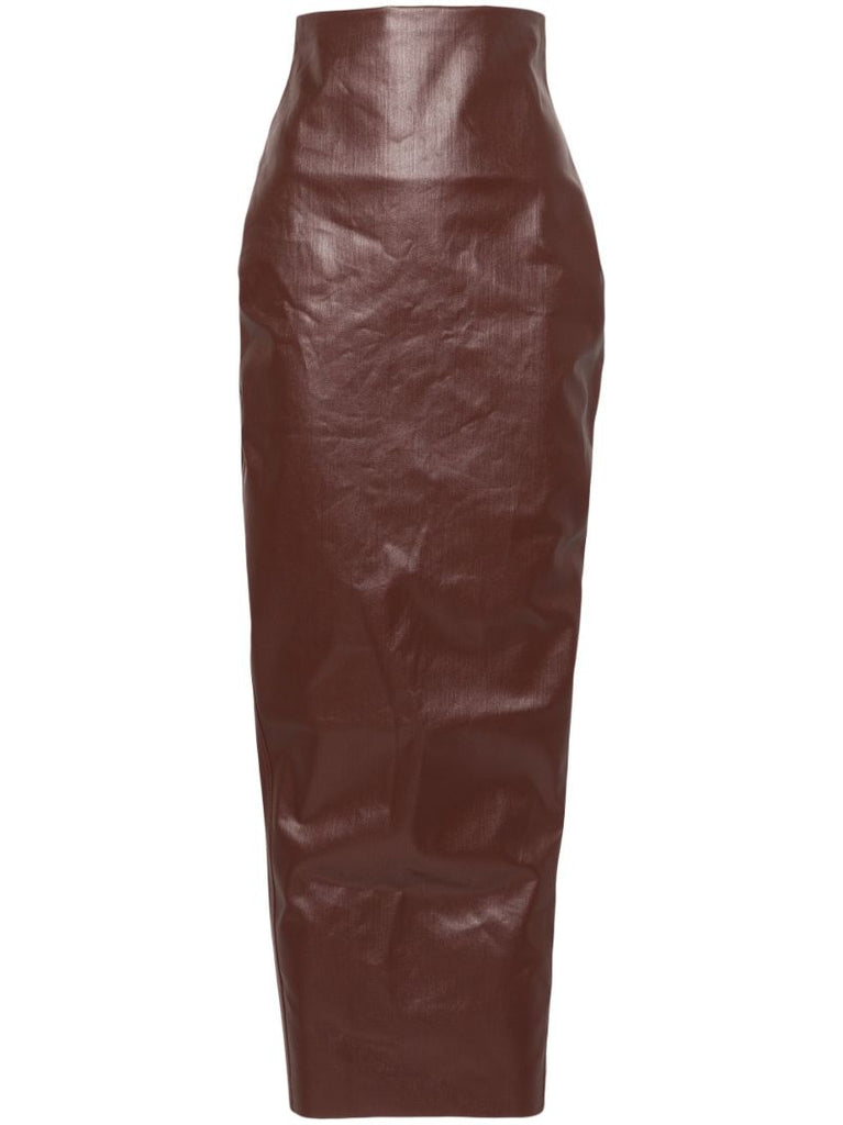 Brown Coated Maxi Dress
